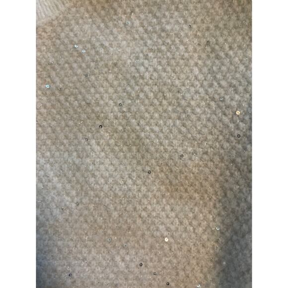 Maje Zip Up Contrast Black Stripe Cardigan Sparkle Wool Blend White Large - Picture 15 of 15